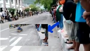 Viral..Cewek Pirang Tiba-tiba Lenyap saat Nonton Balap Motor di Kota Luwuk