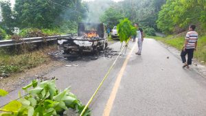 Polisi Ungkap Kronologis Terbakarnya Mobil Paket J&T di Bunta