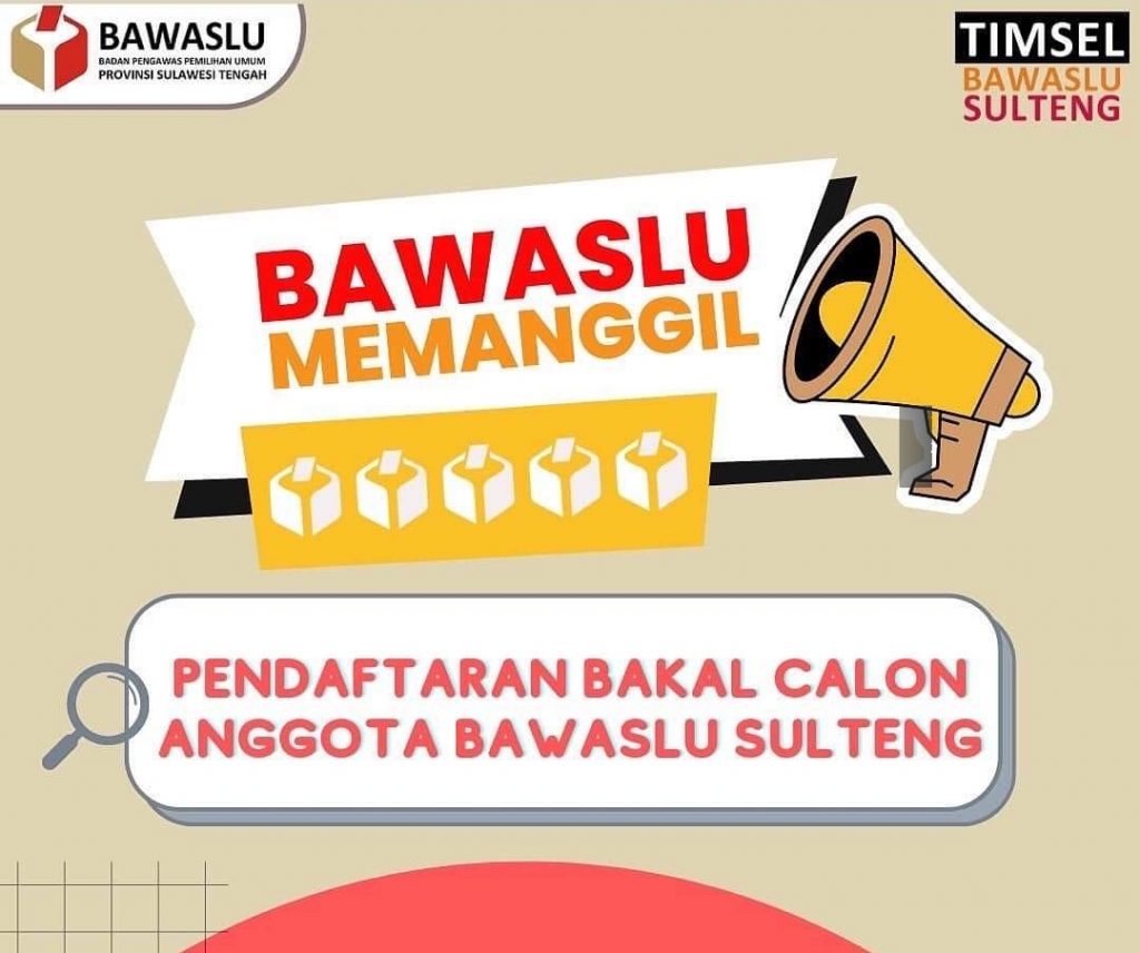 Sementara, Pendaftar Calon Anggota Bawaslu Sulteng Capai 80 Orang