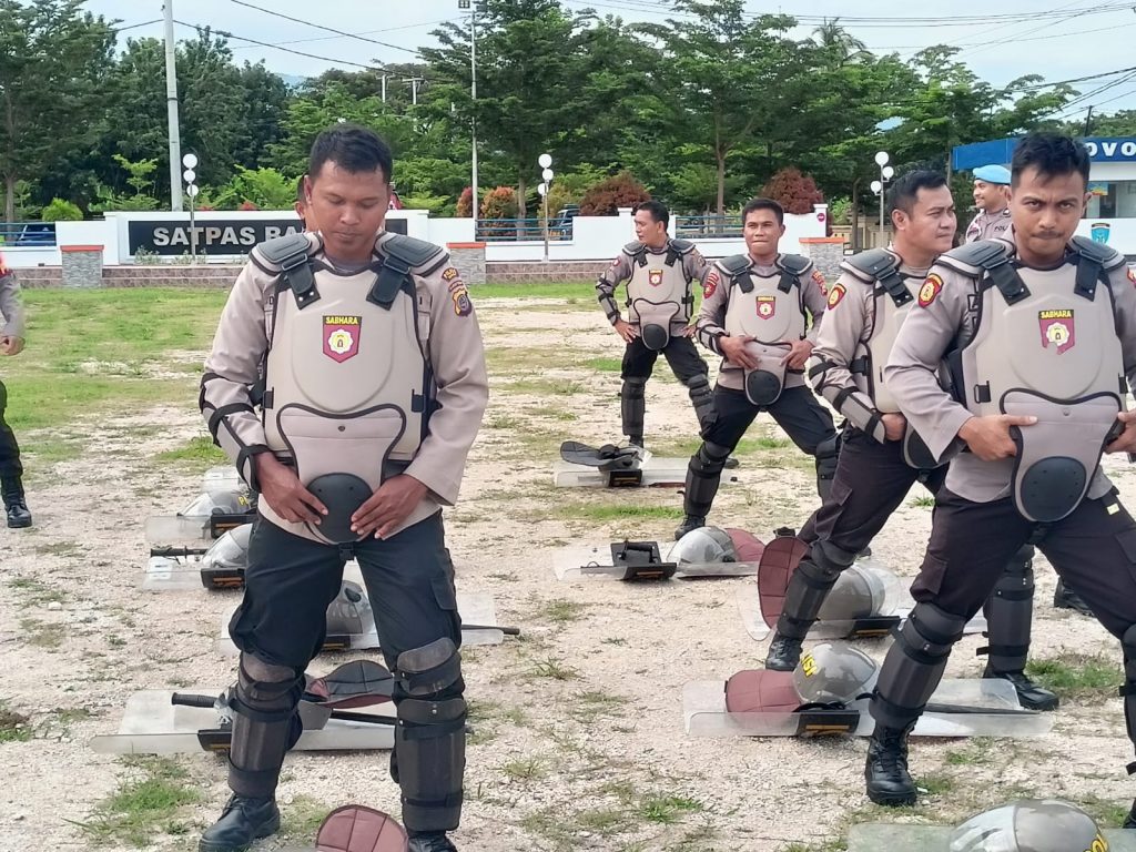 Polres Banggai Tingkatkan Kemampuan Dalmas Jelang Pilkades Serentak 2022