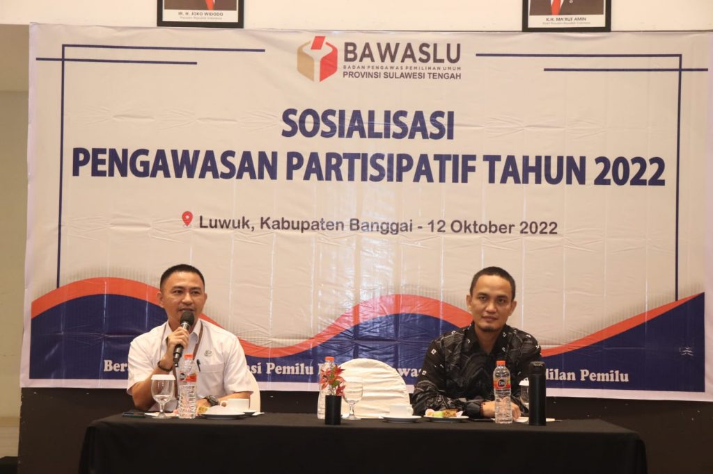 Bawaslu Sulteng Gelar Sosialisasi Pengawasan Partisipatif 2022 di Luwuk Banggai