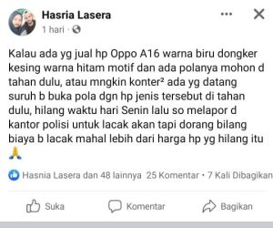 Curhatan Netizen soal HP hilang Lapor Polisi Viral, Lebih Mahal Biaya Lacak