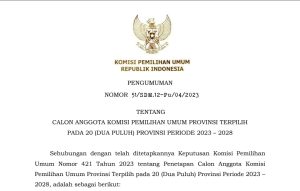 BREAKING NEWS! Ini 5 Anggota KPU Sulteng Terpilih