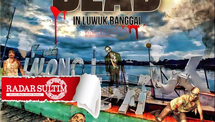 Papan Nama Rusak di Astaka MTQ Teluk Lalong jadi Meme Film Zombie