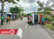 Truk Sawit Terbalik di Moilong