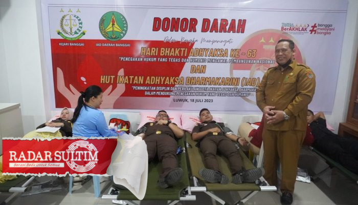 Hari Bhakti Adhyaksa ke 63, Kejari Banggai Gelar Donor Darah
