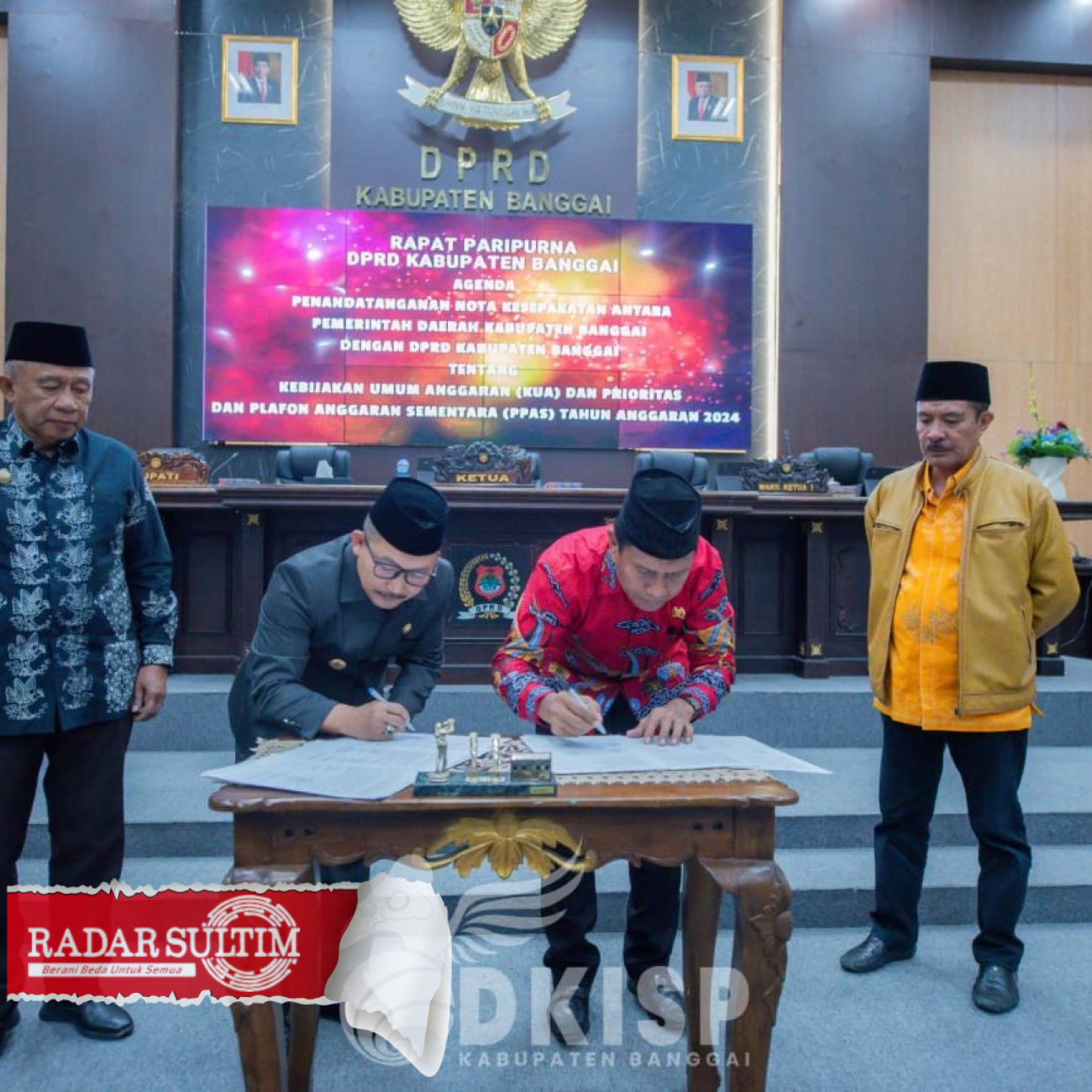 Pemda dan DPRD Banggai Tetapkan KUA PPAS 2024