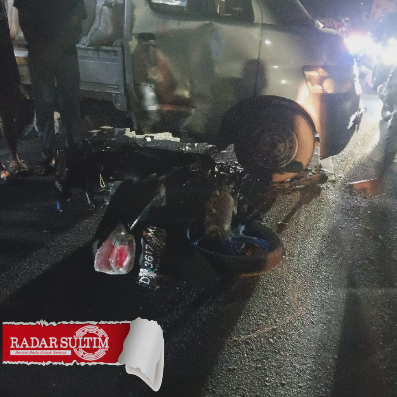 Motor Tabrak Pickup di Kilongan Permai, 1 Korban Luka Parah