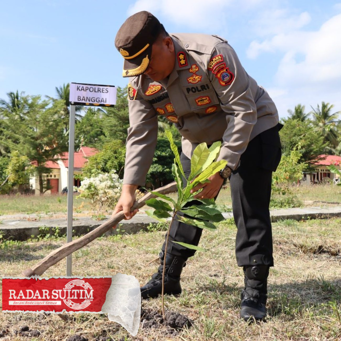 Polri Peduli Penghijauan, Kapolres Banggai Tanam 400 Pohon