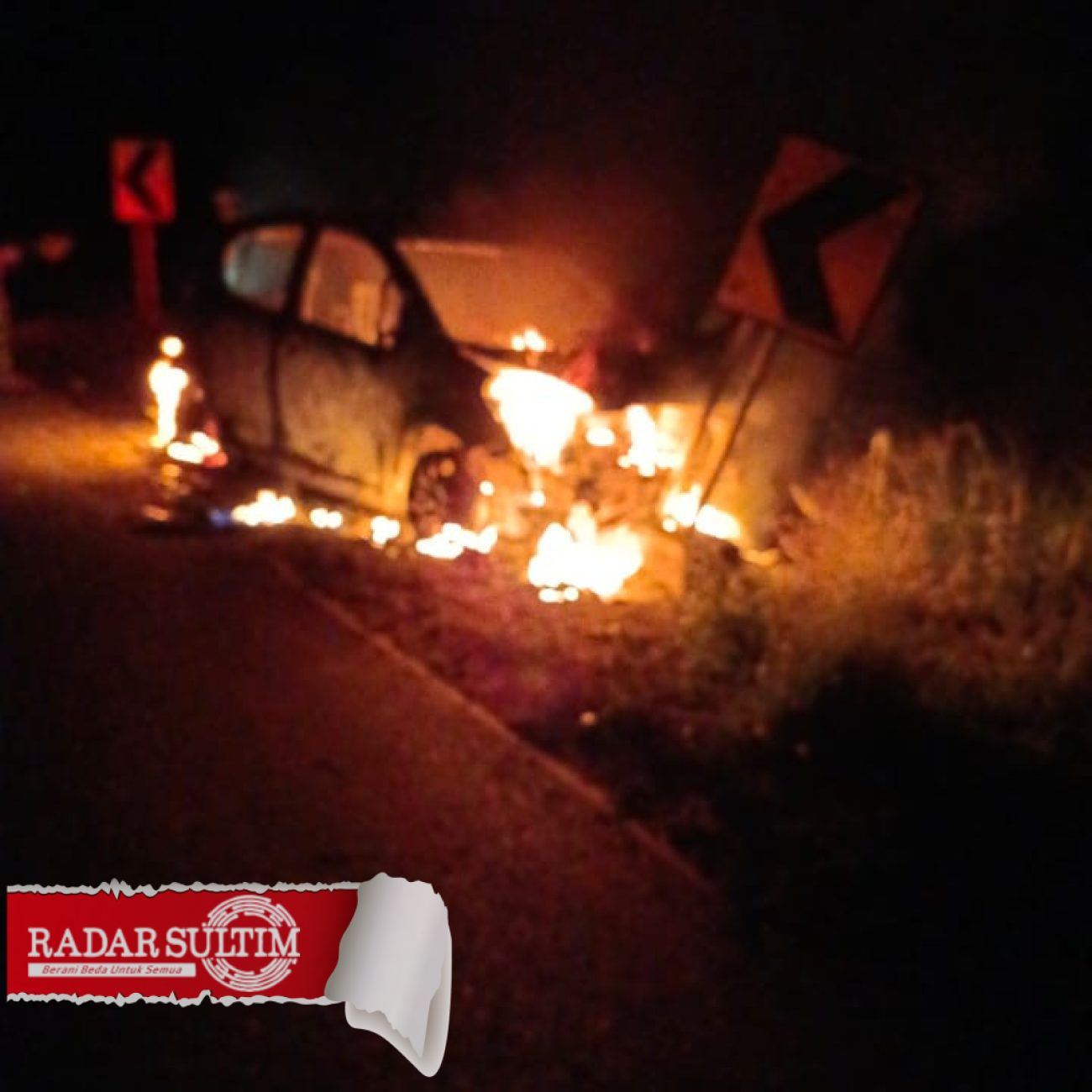 Kronologis Lengkap Mobil Ludes Terbakar di Batui Selatan