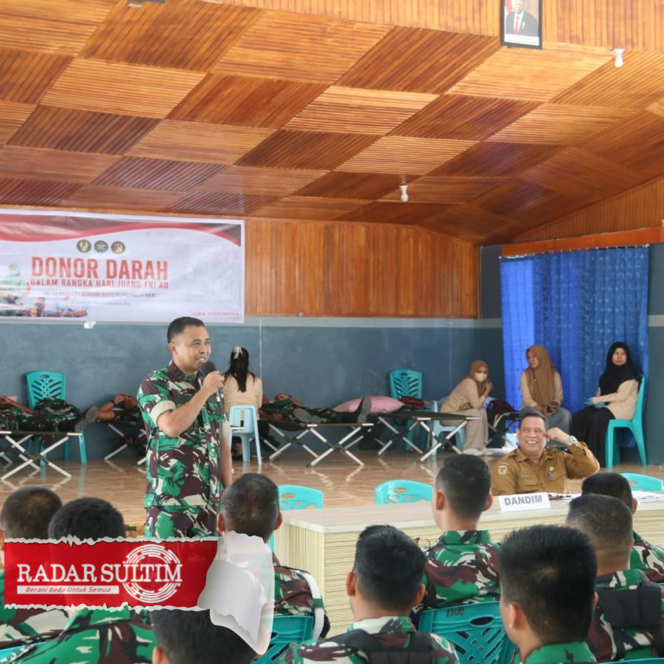 Jelang Hari Juang TNI AD, Kodim 1308/LB gelar Donor Darah