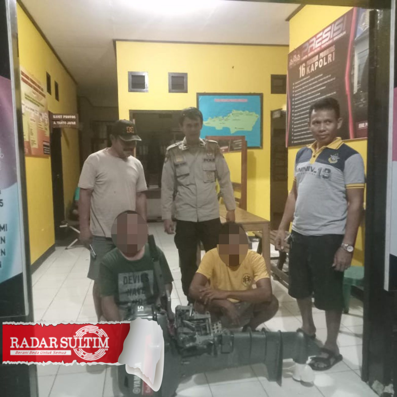 Dua Pria di Bualemo Diamankan Polisi, Jual Mesin Perahu Curian