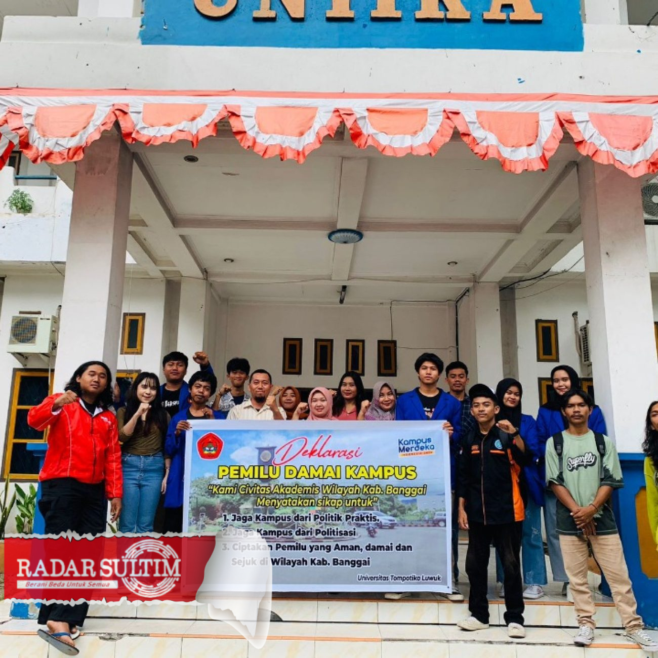 Jelang Pemilu, Civitas Untika Luwuk Deklarasi Stop Politik di Kampus