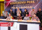 Kapolres Banggai Pimpin Konferensi Pers Akhir Tahun, Penyelesaian Kasus Capai 69%