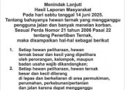 Pemkab Banggai Terbitkan Surat Edaran Penertiban Ternak, Berlaku Mulai 1 Agustus