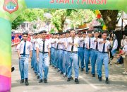 Pelajar SMP – SMA Ramaikan Gerak Jalan HUT RI 80