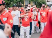Bupati Banggai Ikut Serta Iringi Kirab Merah Puti Dari Alun-alun Hingga Kilo 5